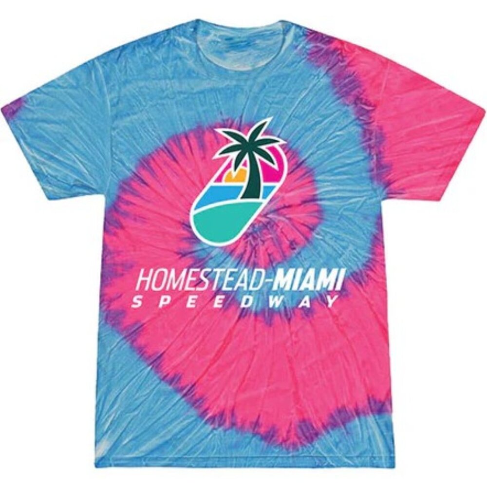 Nascar Homestead Miami Speedway Tie Dye Tee NWT XL